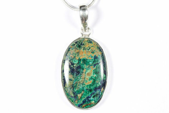Stunning Malachite and Azurite Pendant - Sterling Silver #353985